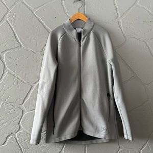 Gymshark Light Gray Mock Neck Men’s Full Zip